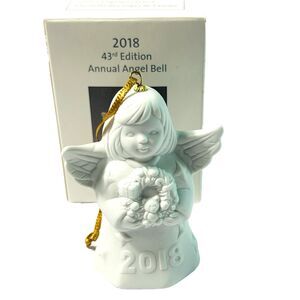 Goebel Unpainted Annual Angel Bell 43rd Edition 2018 White Bisque Porcelain